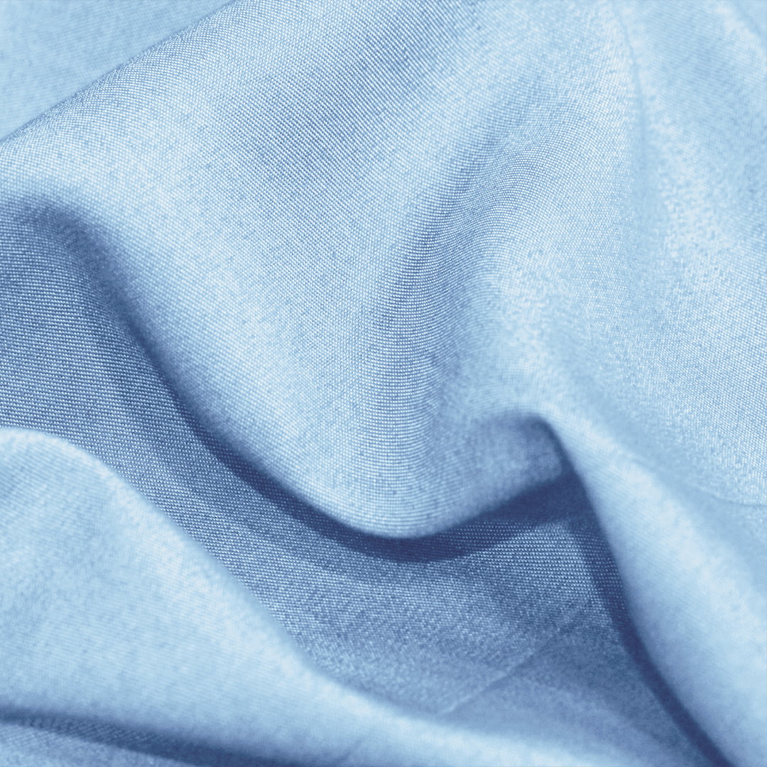 Tecido Camisaria Jeans 04 - Azul Claro - 70% Viscose 27% Poliéster 3% Elastano   - Milfios Tecidos