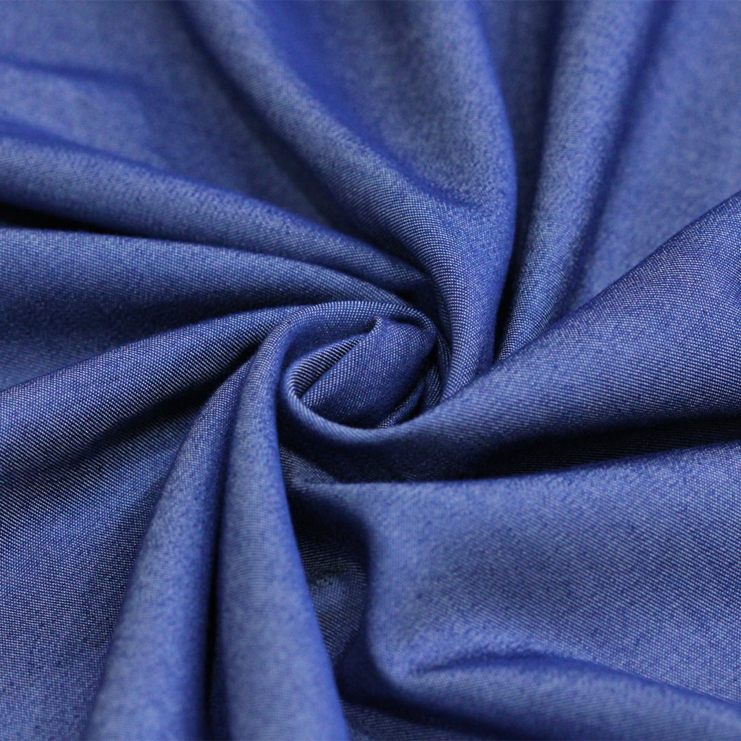 Tecido Camisaria Jeans 01 - Azul Royal - 70% Viscose 27% Poliéster 3% Elastano  - Milfios Tecidos