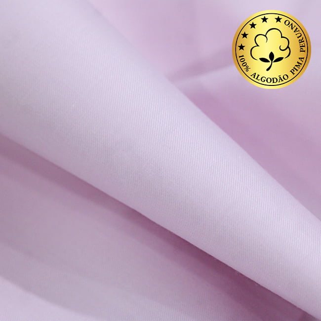 Tecido Camisaria fio 70 - Liso - Firenze 02 - Rosa - 100% Algodão Pima - Milfios Tecidos