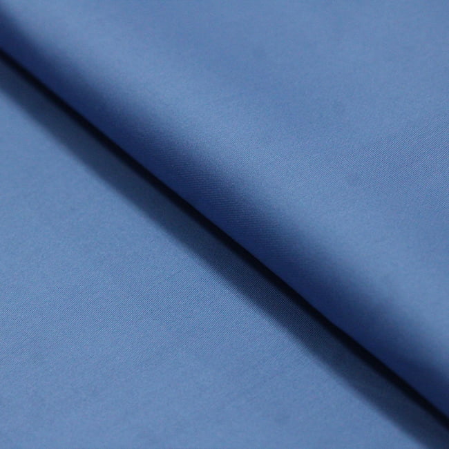 Tecido Camisaria Tricoline Fio 80 - New Luxor 31 Azul Fascínio Acetinado - 100% Algodão Egípcio - Milfios Tecidos