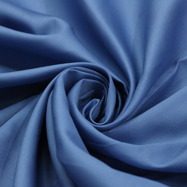 Tecido Camisaria Tricoline Fio 80 - New Luxor 31 Azul Fascínio Acetinado - 100% Algodão Egípcio - Milfios Tecidos