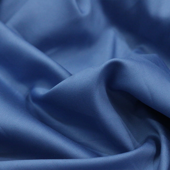 Tecido Camisaria Tricoline Fio 80 - New Luxor 31 Azul Fascínio Acetinado - 100% Algodão Egípcio - Milfios Tecidos