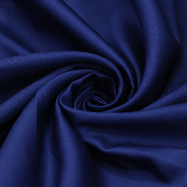 Tecido Camisaria Tricoline Fio 80 - New Luxor 35 Azul Medieval Acetinado - 100% Algodão Egípcio - Milfios Tecidos