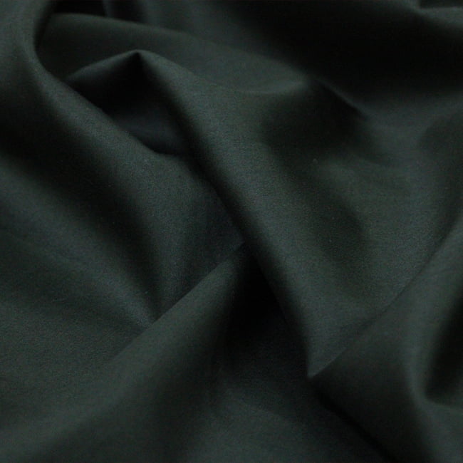 Tecido Camisaria Tricoline Fio 80 - New Luxor 38 Verde Profundo Acetinado - 100% Algodão Egípcio - Milfios Tecidos
