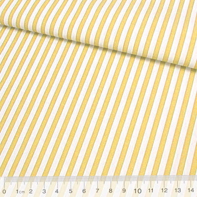 Tecido Camisaria Tricoline Fio 40 - Fio Tinto Listra G - Amarelo - 100% Algodão - Milfios Tecidos