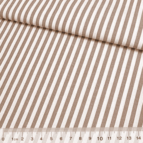 Tecido Camisaria Tricoline Fio 40 - Fio Tinto Listra G - Fendi - 100% Algodão - Milfios Tecidos