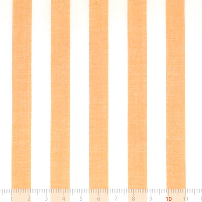 Tecido Camisaria Tricoline Fio 40 - Fio Tinto Listra GG - Laranja - 100% Algodão - Milfios Tecidos