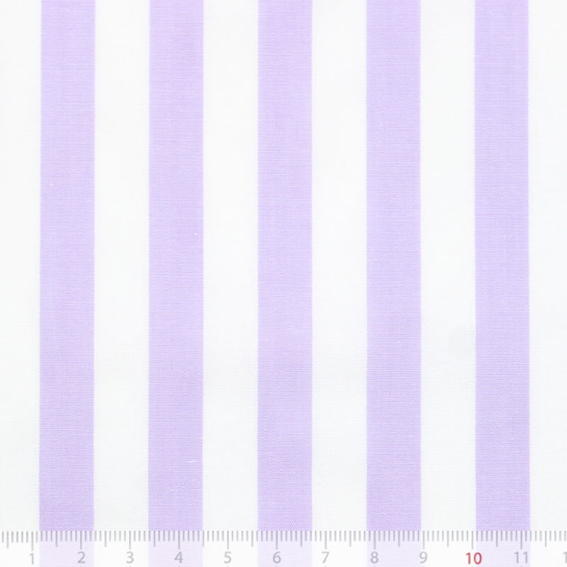 Tecido Camisaria Tricoline Fio 40 - Fio Tinto Listra GG - Lilás - 100% Algodão - Milfios Tecidos