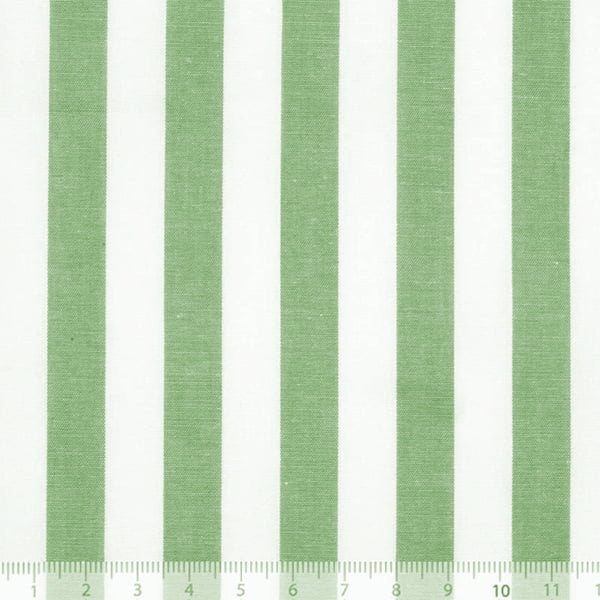 Tecido Camisaria Tricoline Fio 40 - Fio Tinto Listra GG - Oliva - 100% Algodão - Milfios Tecidos