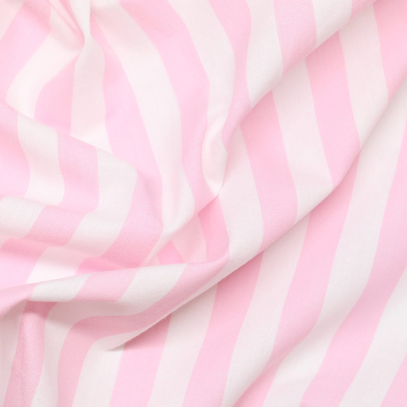 Tecido Camisaria Tricoline Fio 40 - Fio Tinto Listra GG - Rosa - 100% Algodão - Milfios Tecidos