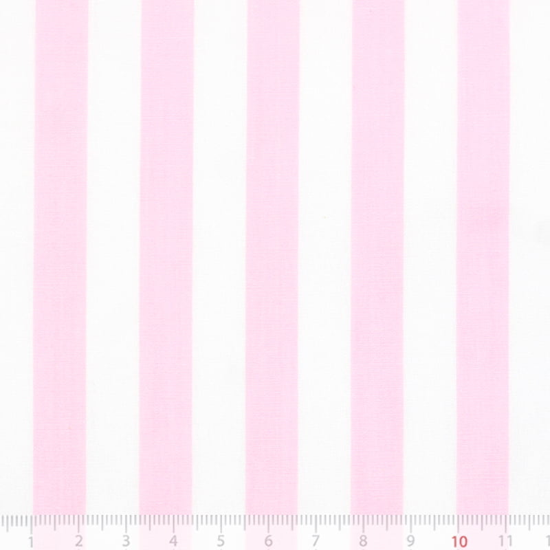 Tecido Camisaria Tricoline Fio 40 - Fio Tinto Listra GG - Rosa - 100% Algodão - Milfios Tecidos