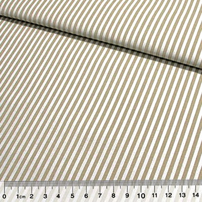 Tecido Camisaria Tricoline Fio 40 - Fio Tinto Listra M - Fendi - 100% Algodão - Milfios Tecidos