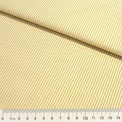 Tecido Camisaria Tricoline Fio 40 - Fio Tinto Listra P - Amarelo - 100% Algodão - Milfios Tecidos