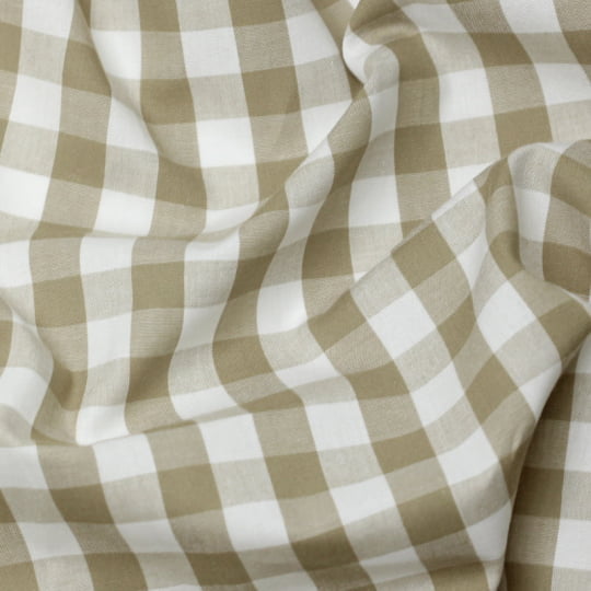 Tecido Camisaria Tricoline Fio 40 - Fio Tinto - Vichy Xadrez GG - Fendi - 100% Algodão - Milfios Tecidos