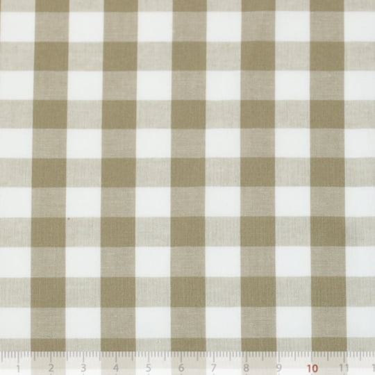 Tecido Camisaria Tricoline Fio 40 - Fio Tinto - Vichy Xadrez GG - Fendi - 100% Algodão - Milfios Tecidos