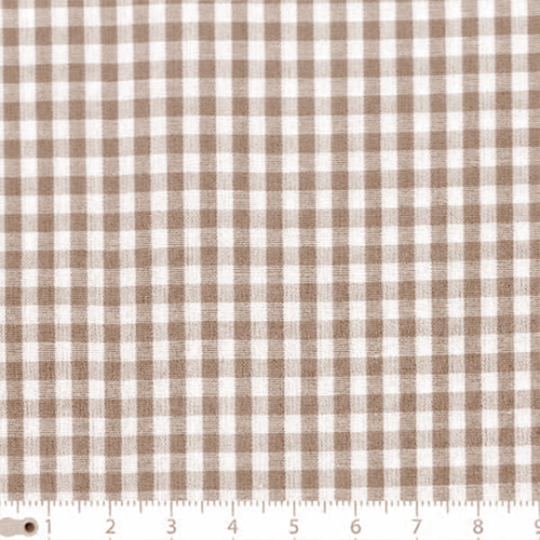 Tecido Camisaria Tricoline Fio 40 - Fio Tinto - Vichy Xadrez M - Fendi - 100% Algodão - Milfios Tecidos