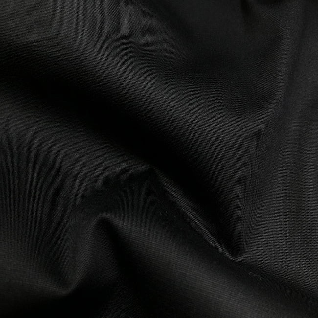 Tecido Camisaria Tricoline Fio 40 Liso - Preto  - 97% Algodão + 3% Elastano - Milfios Tecidos