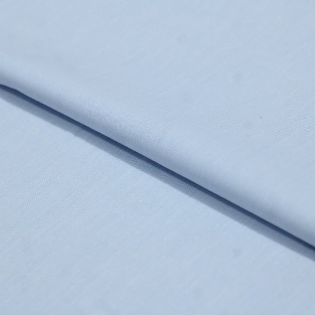 Tecido Camisaria Tricoline Fio 40  - Oxford 03 - Liso - Azul Claro - 100% Algodão - Milfios Tecidos