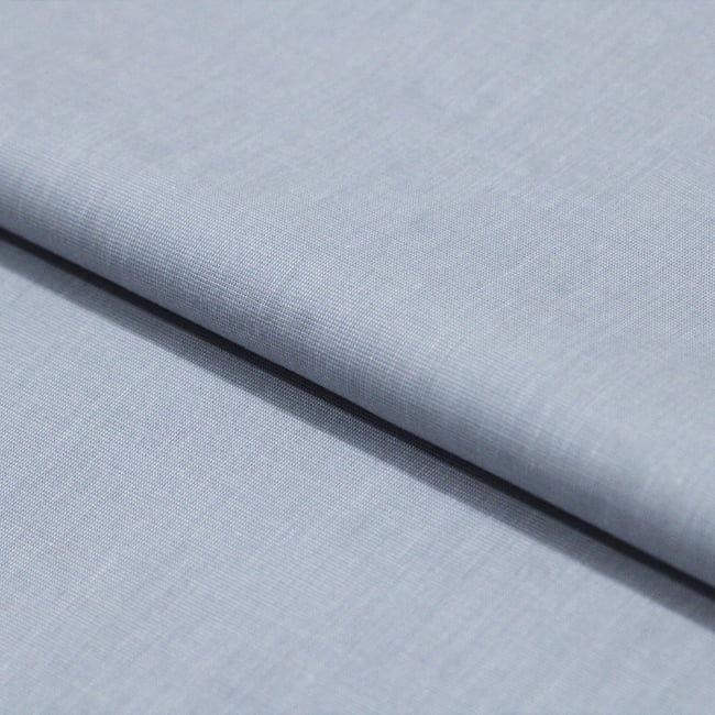 Tecido Camisaria Tricoline Fio 50  - Filas 51 - Liso - Cinza Névoa - 100% Algodão - Milfios Tecidos