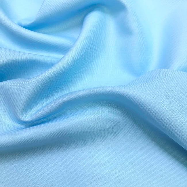 Tecido Camisaria Tricoline Fio 50 - Gênova - Maquinetado - Azul Claro - 100% Algodão - Milfios Tecidos