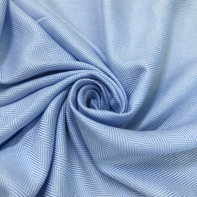 Tecido Camisaria Tricoline Fio 50 - Hórus 02 - Azul Claro - Maquinetado - 100% Algodão - Milfios Tecidos