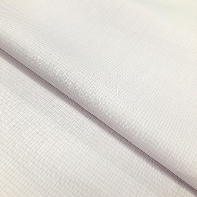 Tecido Camisaria Tricoline Fio 60 - Alexandria 283 Xadrez Rosa Suave - 100% Algodão - Milfios Tecidos