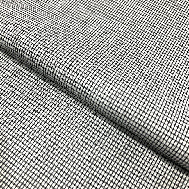 Tecido Camisaria Tricoline Fio 60 - Alexandria 286 Xadrez Preto - Fundo Cinza - 100% Algodão - Milfios Tecidos