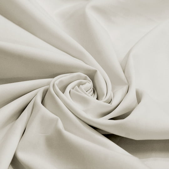 Tecido Camisaria Tricoline Fio 60 - Cairo 18 - Off White - 100% Algodão - Milfios Tecidos