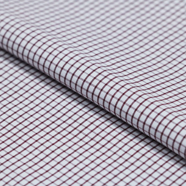 Tecido Tricoline Camisaria Fio 60 - Ravel 02 - Xadrez M - Vermelho - 100% Algodão - Milfios Tecidos