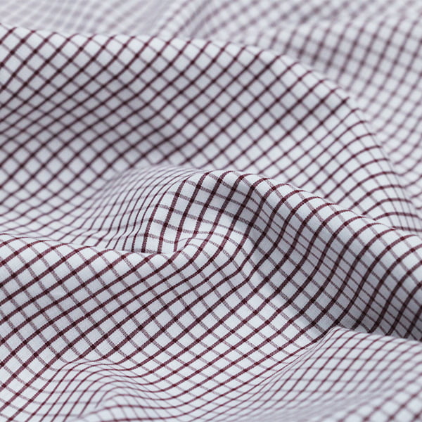 Tecido Tricoline Camisaria Fio 60 - Ravel 02 - Xadrez M - Vermelho - 100% Algodão - Milfios Tecidos