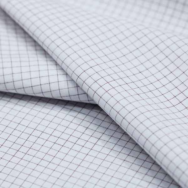 Tecido Tricoline Camisaria Fio 60 - Ravel 03 - Xadrez M - Vermelho - 100% Algodão - Milfios Tecidos