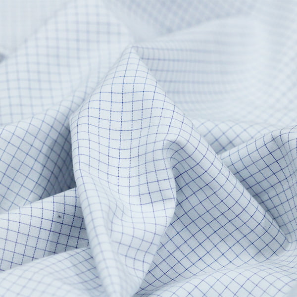Tecido Tricoline Camisaria Fio 60 - Ravel 04 - Xadrez M - Azul Royal - 100% Algodão - Milfios Tecidos