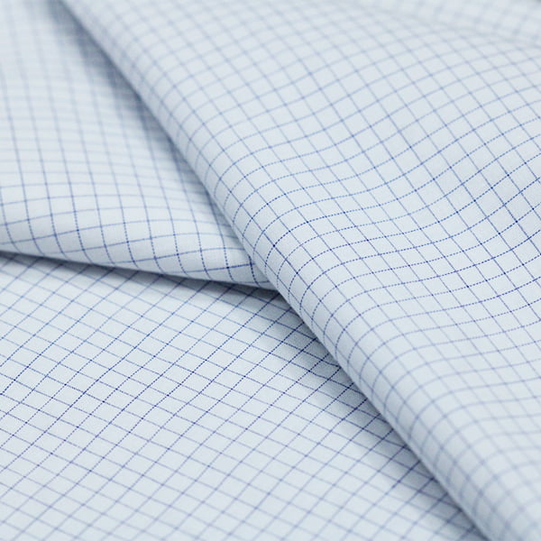 Tecido Tricoline Camisaria Fio 60 - Ravel 04 - Xadrez M - Azul Royal - 100% Algodão - Milfios Tecidos
