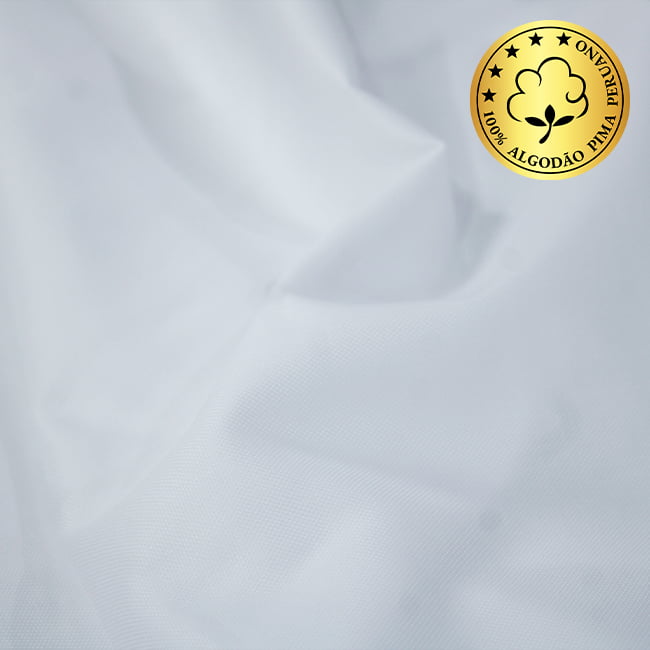 Tecido Camisaria fio 120 Maquinetado - AIR Verona Oxford 01 Branco - 100% Algodão Pima - Milfios Tecidos