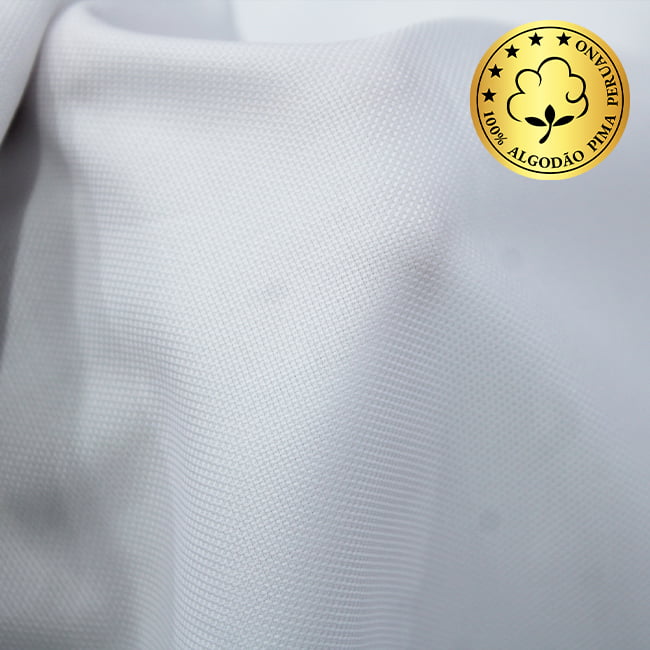 Tecido Camisaria fio 120 Maquinetado - AIR Verona Oxford 01 Branco - 100% Algodão Pima - Milfios Tecidos