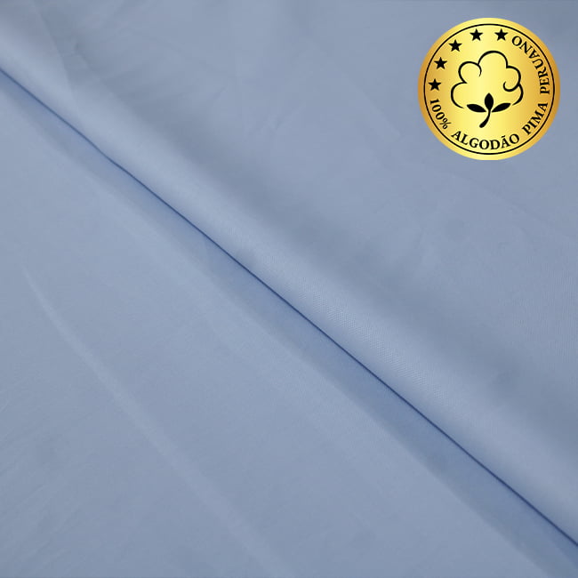 Tecido Camisaria fio 120 Maquinetado - AIR Verona Oxford 02 Celeste - 100% Algodão Pima - Milfios Tecidos