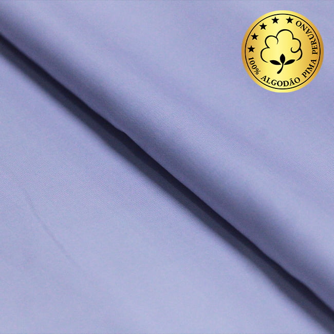 Tecido Camisaria fio 70 - Liso - Firenze 03 - Lilás - 100% Algodão Pima - Milfios Tecidos