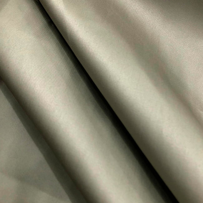 Tecido Camisaria Tricoline Fio 80 - New Luxor 43 Verde Seco Acetinado - 100% Algodão Egípcio - Milfios Tecidos