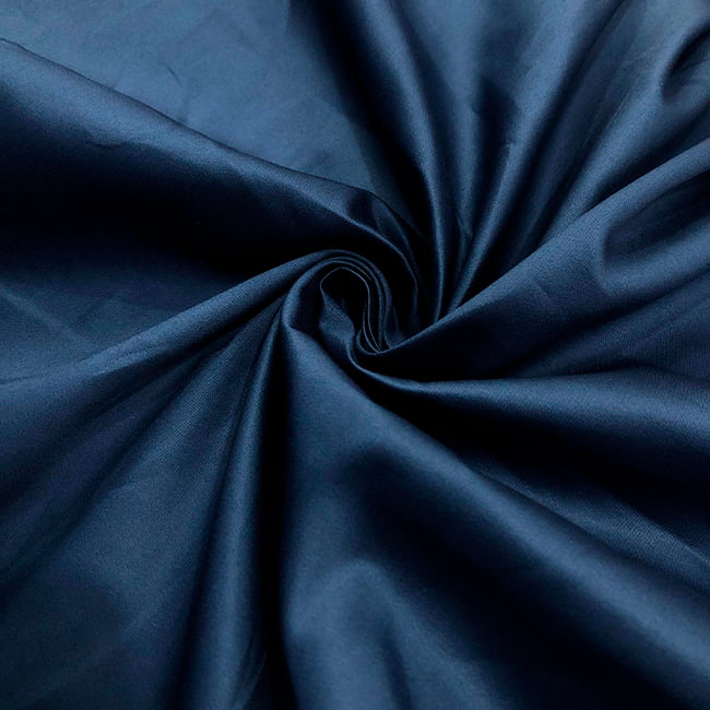Tecido Camisaria Tricoline Fio 80 - New Luxor 44 Azul Neblina Acetinado - 100% Algodão Egípcio - Milfios Tecidos