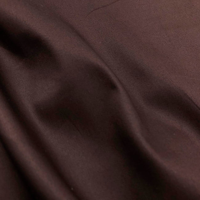 Tecido Camisaria Tricoline Fio 80 - New Luxor 45 Marrom Profundo Acetinado - 100% Algodão Egípcio - Milfios Tecidos