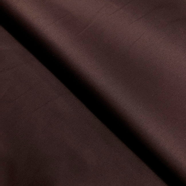 Tecido Camisaria Tricoline Fio 80 - New Luxor 45 Marrom Profundo Acetinado - 100% Algodão Egípcio - Milfios Tecidos