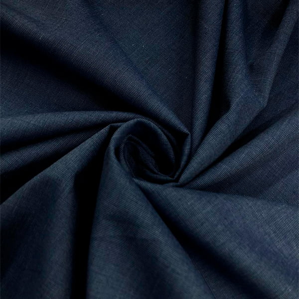 Tecido Camisaria Tricoline Fio 50  - Filas 52 - Liso - Azul Petróleo - 100% Algodão - Milfios Tecidos