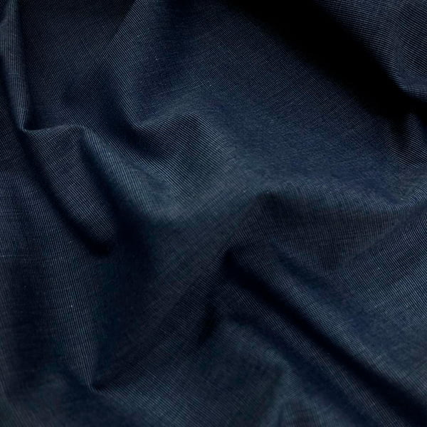 Tecido Camisaria Tricoline Fio 50  - Filas 52 - Liso - Azul Petróleo - 100% Algodão - Milfios Tecidos