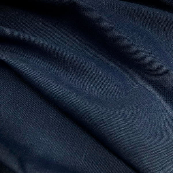 Tecido Camisaria Tricoline Fio 50  - Filas 52 - Liso - Azul Petróleo - 100% Algodão - Milfios Tecidos