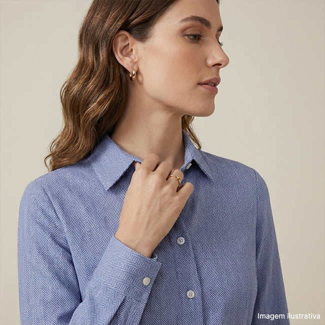 Tecido Camisaria Tricoline Fio 50 - Hórus 03 - Royal - Maquinetado - 100% Algodão - Milfios Tecidos