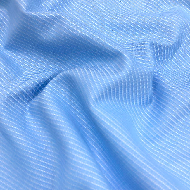 Tecido Camisaria Tricoline Fio 50 Maquinetado - Udine 02 Azul Claro - 100% Algodão - Milfios Tecidos