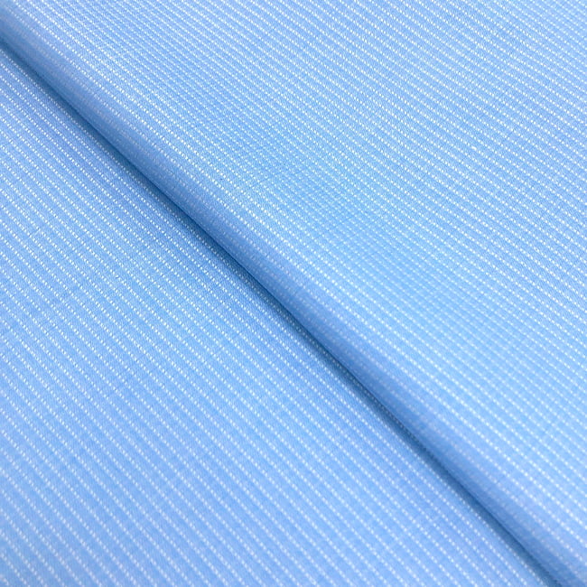 Tecido Camisaria Tricoline Fio 50 Maquinetado - Udine 02 Azul Claro - 100% Algodão - Milfios Tecidos