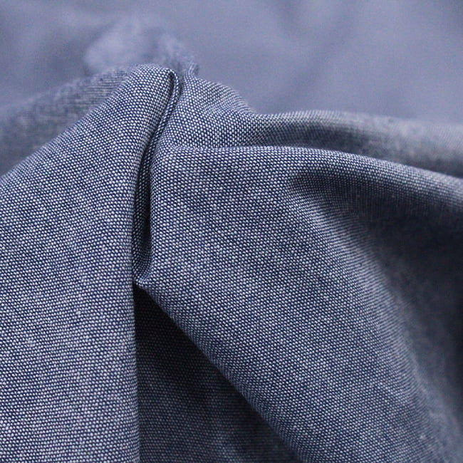 Tecido Tricoline Fio 40 Oxford 21 - Azul Jeans - 100% Algodão - Milfios Tecidos