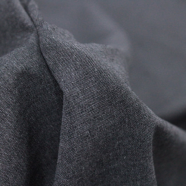 Tecido Tricoline Fio 40 Oxford 26 - Preto - 100% Algodão - Milfios Tecidos