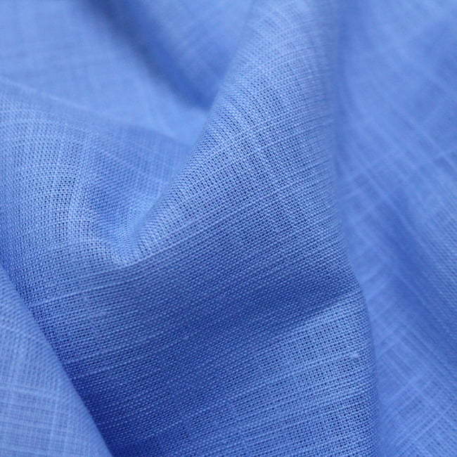 Tecido Cambraia de Algodão 06 - Blue - Trama de Linho - 100% Algodão - Milfios Tecidos